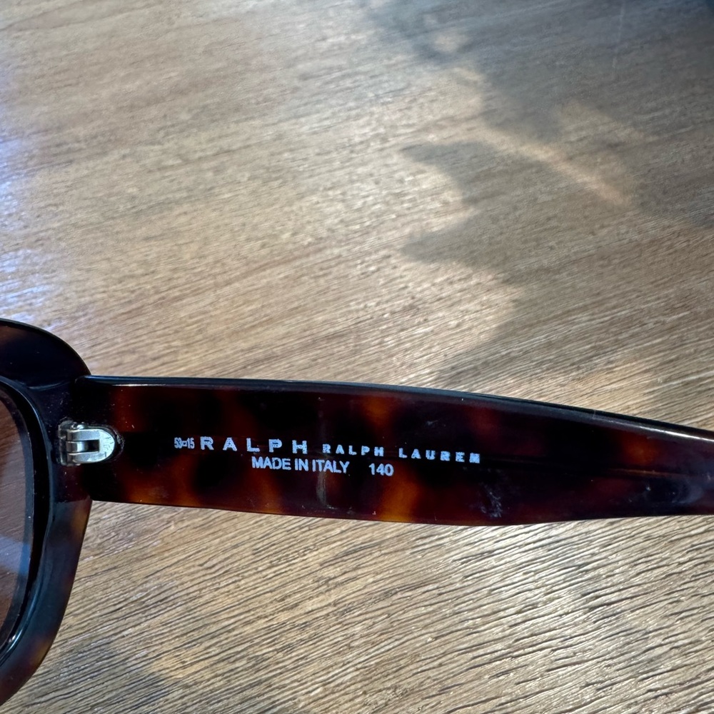 Ralph Lauren Black Gloss Oversized Women's Sunglasses - Picture 6 of 7